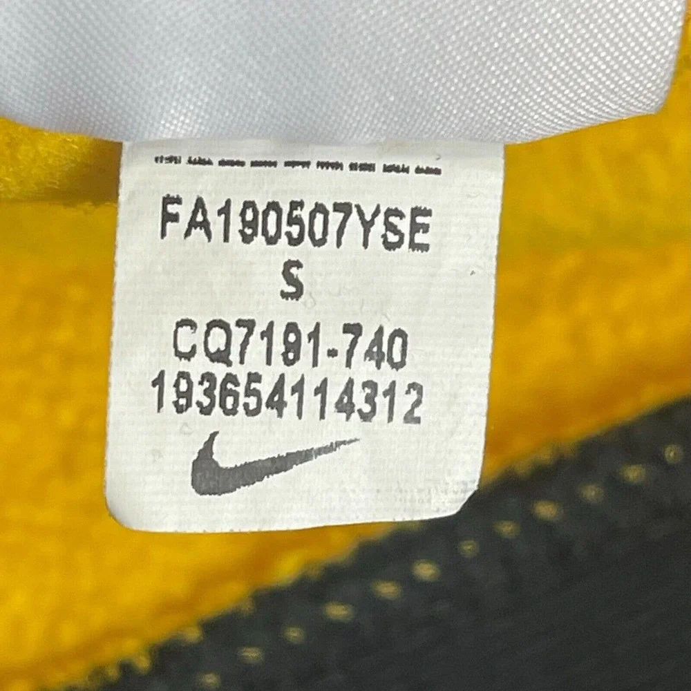 Nike Hoodie Adult Small Yellow Pinwheel‎ Evolution Of The Swoosh Mens